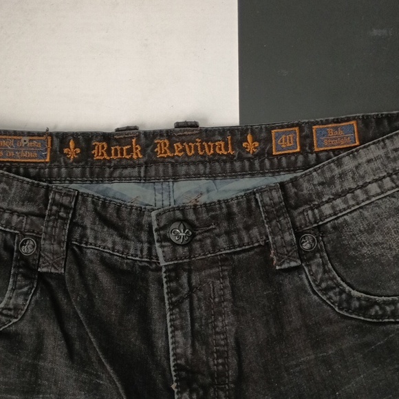 Rock Revival Black Relaxed Men Jeans - Picture 3 of 11